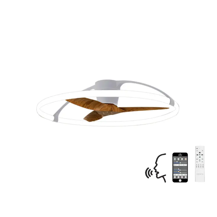 75w Led Dimmable Ceiling Light with Built-in 35w Dc Reversible Fan Silverwood Finish Cw Remote App & Alexagoogle Voice Control 7200lm | Washington Lighting and Interiors 75w Led Dimmable Ceiling Light with Built in 35w Dc Reversible Fan Silverwood Finish Cw Remote App & Alexagoogle Voice Control 7200lm | Washington Lighting and Interiors