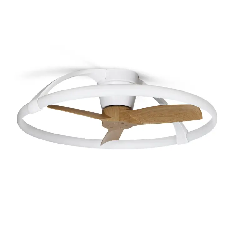 Mini 55w Led Dimmable Ceiling Light with Built-in 30w Dc Reversible Fan Whitewood Cw Remote & App Control 5200lm | Washington Lighting and Interiors Mini 55w Led Dimmable Ceiling Light with Built in 30w Dc Reversible Fan Whitewood Cw Remote & App Control 5200lm | Washington Lighting and Interiors