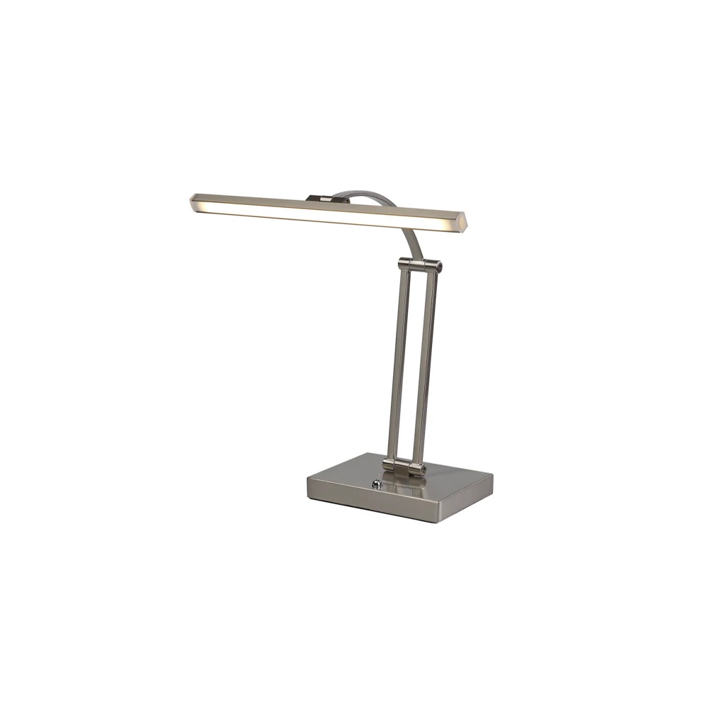 Palace 1 Arm Table Lamp 1 X 6w Led 3000k 470lm Satin Nickel 3yrs Warranty | Washington Lighting and Interiors Palace 1 Arm Table Lamp 1 X 6w Led 3000k 470lm Satin Nickel 3yrs Warranty | Washington Lighting and Interiors