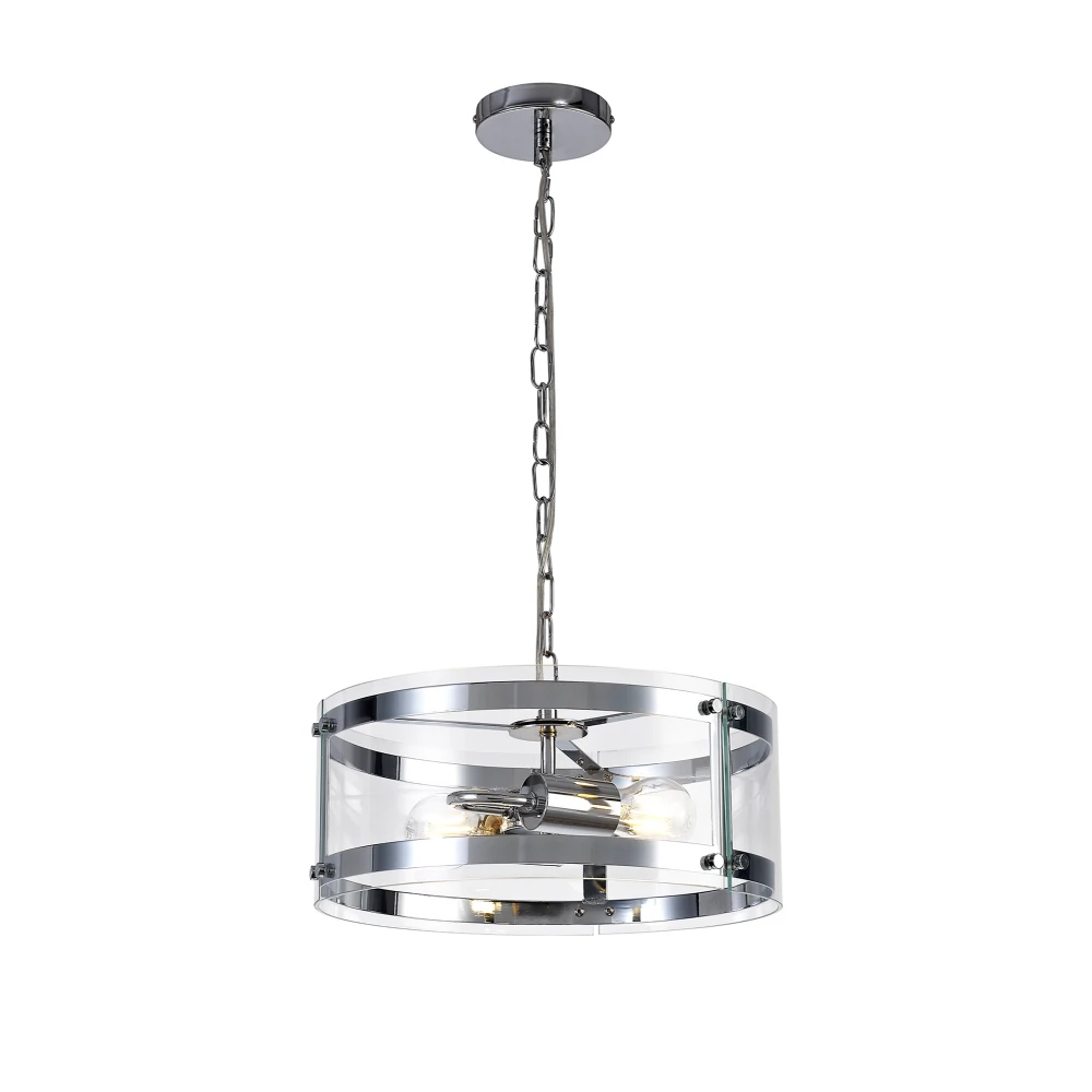 Parliament Pendant 2 Light E27 Polished Chrome | Washington Lighting and Interiors Parliament Pendant 2 Light E27 Polished Chrome | Washington Lighting and Interiors