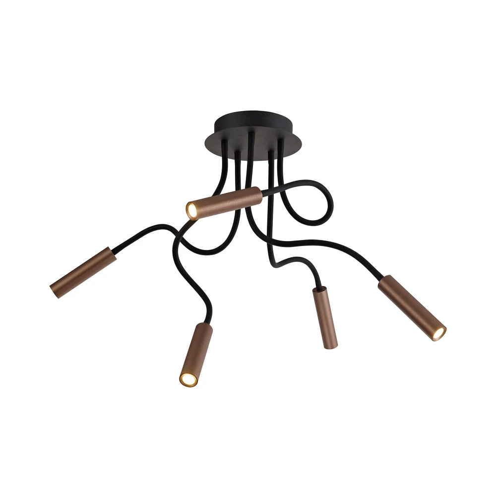 platts Ceiling 5 Light Adjustable Arms 5 X 5w Led Dimmable 3000k 1550lm Blacksatin Copper 3yrs Warranty | Washington Lighting and Interiors platts Ceiling 5 Light Adjustable Arms 5 X 5w Led Dimmable 3000k 1550lm Blacksatin Copper 3yrs Warranty | Washington Lighting and Interiors