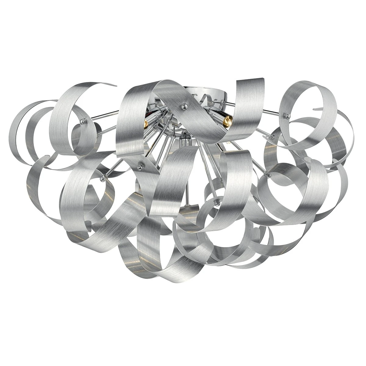 5 Light Flush 60cm Brushed Aluminium | Washington Lighting and Interiors 5 Light Flush 60cm Brushed Aluminium | Washington Lighting and Interiors