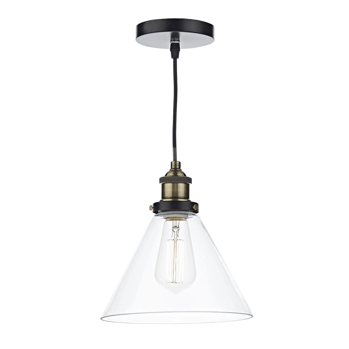 1 Light Ceiling Pendant in Antique Brass-clear | Washington Lighting and Interiors 1 Light Ceiling Pendant in Antique Brass clear | Washington Lighting and Interiors