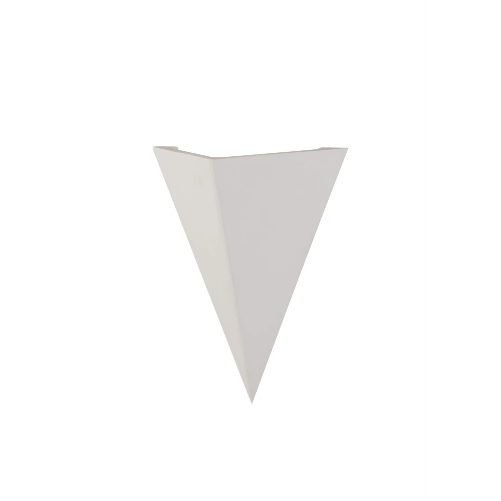 Scarlett Triangle Wall Lamp 1 X G9 White Paintable Gypsum | Washington Lighting and Interiors Scarlett Triangle Wall Lamp 1 X G9 White Paintable Gypsum | Washington Lighting and Interiors