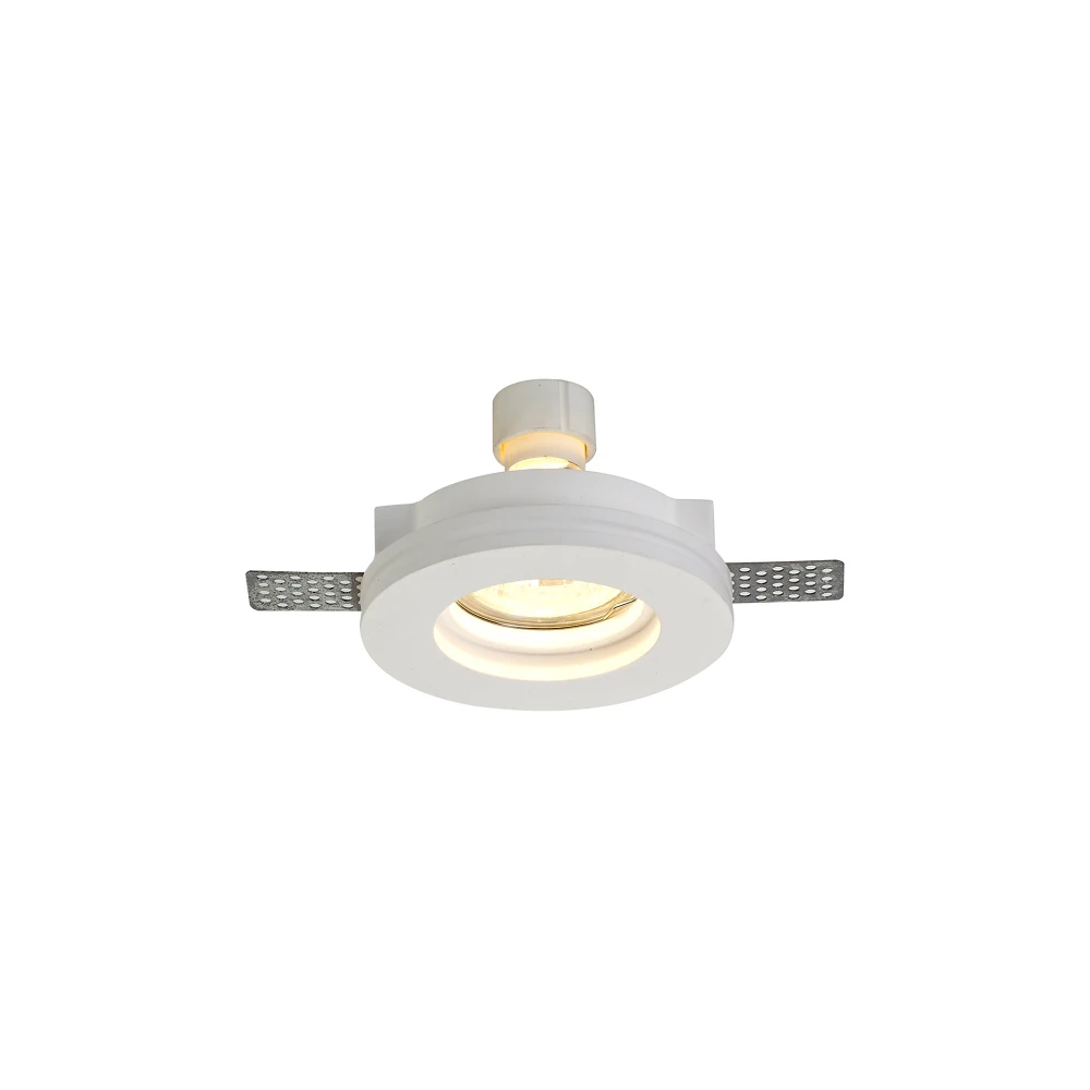 Scarlett Round Stepped Recessed Spotlight 1 X Gu10 White Paintable Gypsum Cut Out D103mm | Washington Lighting and Interiors Scarlett Round Stepped Recessed Spotlight 1 X Gu10 White Paintable Gypsum Cut Out D103mm | Washington Lighting and Interiors