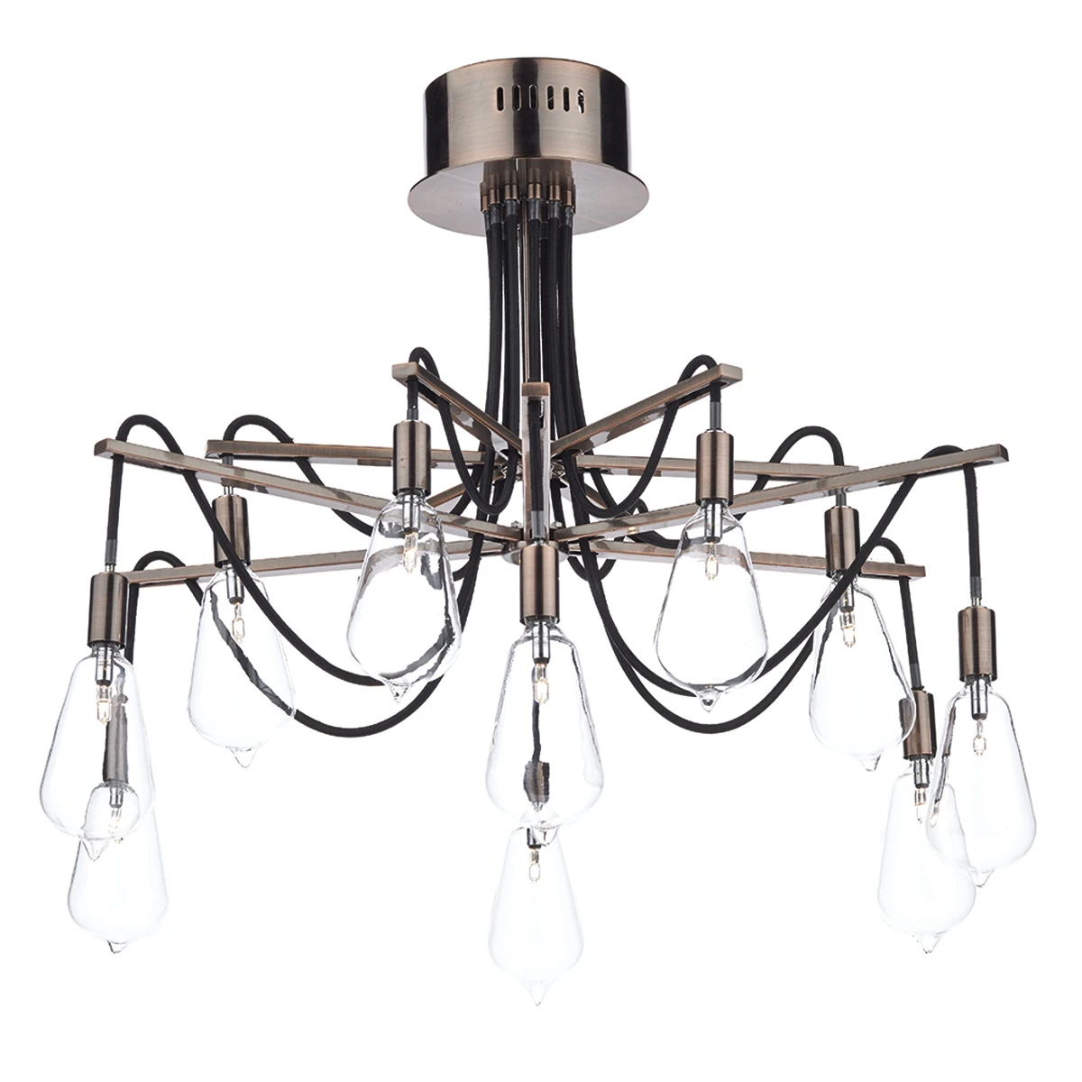 Semi Flush 10 Light Ceiling Pendant in Copper | Washington Lighting and Interiors Semi Flush 10 Light Ceiling Pendant in Copper | Washington Lighting and Interiors