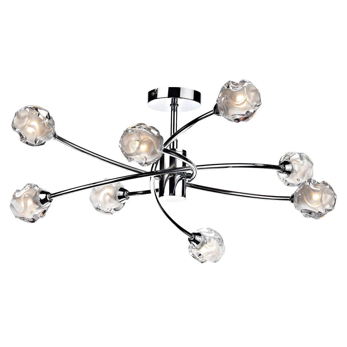 8 Light Semi-flush Polished Chrome | Washington Lighting and Interiors 8 Light Semi flush Polished Chrome | Washington Lighting and Interiors