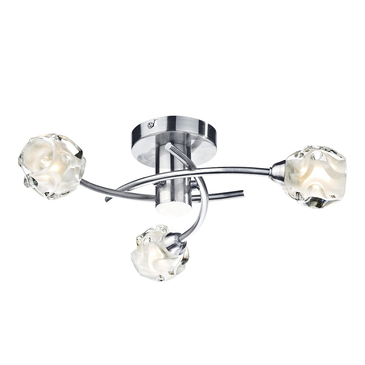 3 Light Semi Flush Satin Chrome | Washington Lighting and Interiors 3 Light Semi Flush Satin Chrome | Washington Lighting and Interiors