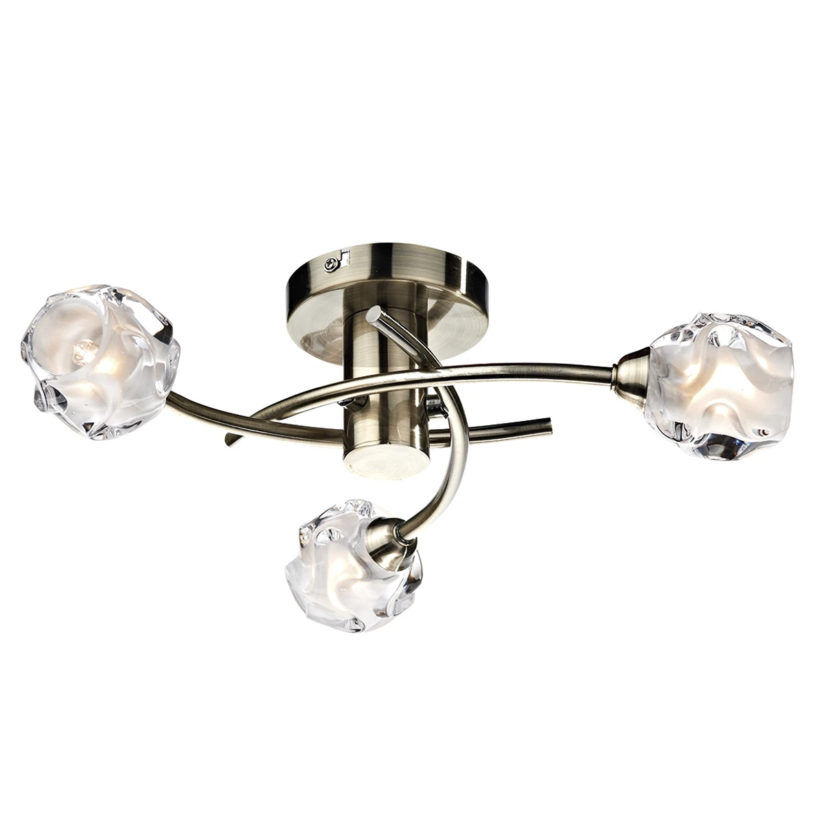 3 Light Semi-flush Antique Brass | Washington Lighting and Interiors 3 Light Semi flush Antique Brass | Washington Lighting and Interiors