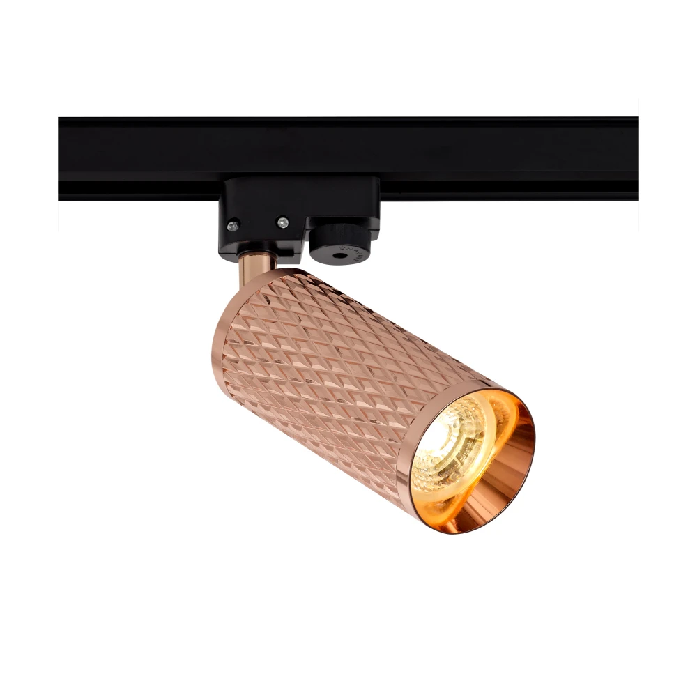 Shirl Track Spot Light 1 X Gu10 Rose Gold | Washington Lighting and Interiors Shirl Track Spot Light 1 X Gu10 Rose Gold | Washington Lighting and Interiors