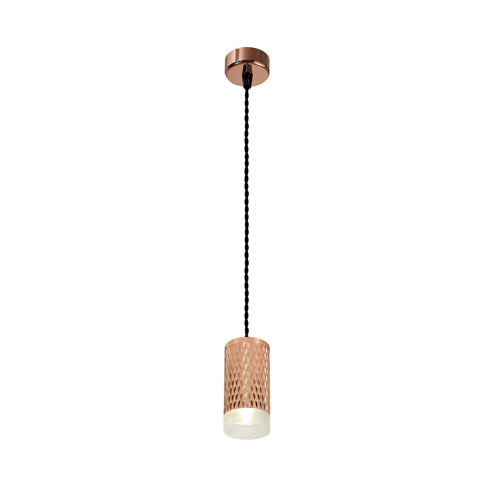 Shirl 1 Light 11cm Pendant Light Gu10 Rose Goldacrylic Ring | Washington Lighting and Interiors Shirl 1 Light 11cm Pendant Light Gu10 Rose Goldacrylic Ring | Washington Lighting and Interiors