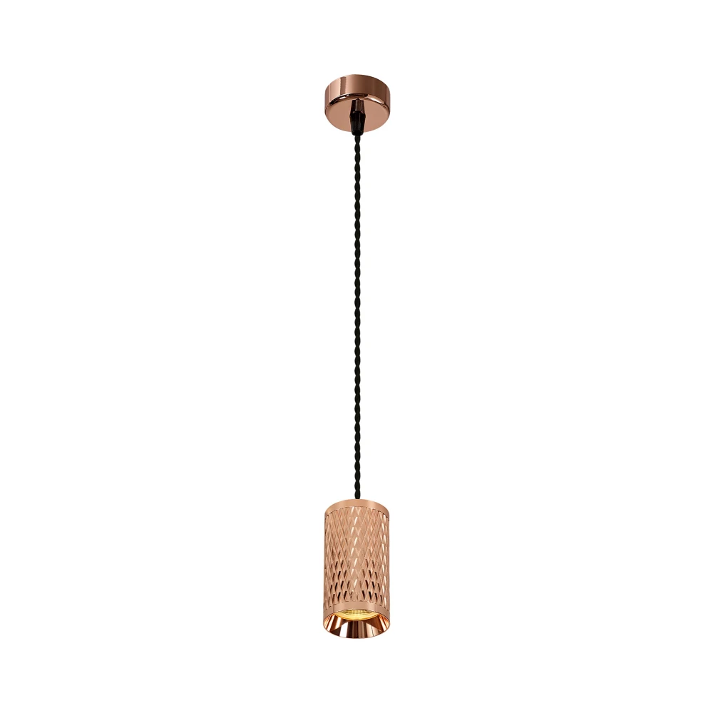 Shirl 1 Light 11cm Pendant Light Gu10 Rose Gold | Washington Lighting and Interiors Shirl 1 Light 11cm Pendant Light Gu10 Rose Gold | Washington Lighting and Interiors