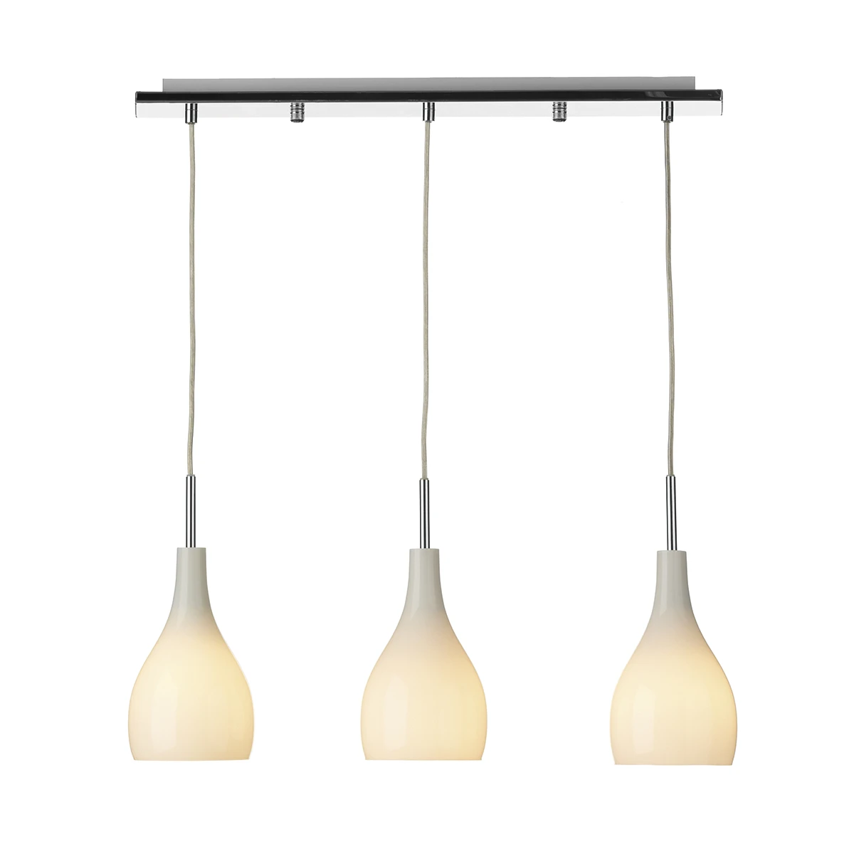 Contemporary 3 Light Bar Pendant in White | Washington Lighting and Interiors Contemporary 3 Light Bar Pendant in White | Washington Lighting and Interiors
