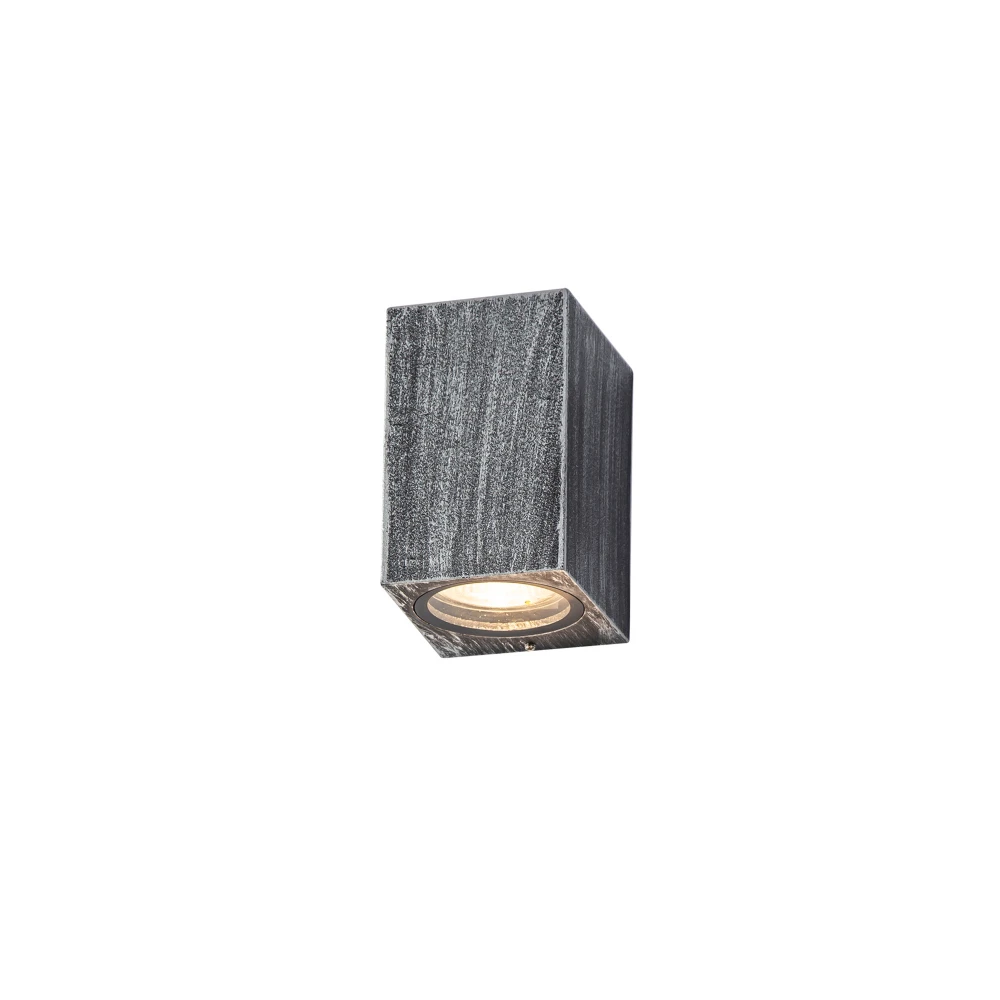 Somerset Rectangle Wall Lamp 1 X Gu10 Ip54 Blacksilver | Washington Lighting and Interiors Somerset Rectangle Wall Lamp 1 X Gu10 Ip54 Blacksilver | Washington Lighting and Interiors