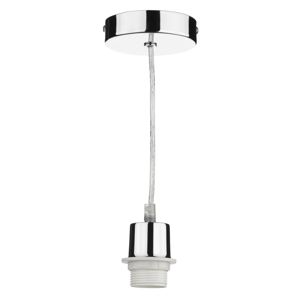 1 Light Polished Chrome E27 Suspension Clear Cable | Washington Lighting and Interiors 1 Light Polished Chrome E27 Suspension Clear Cable | Washington Lighting and Interiors