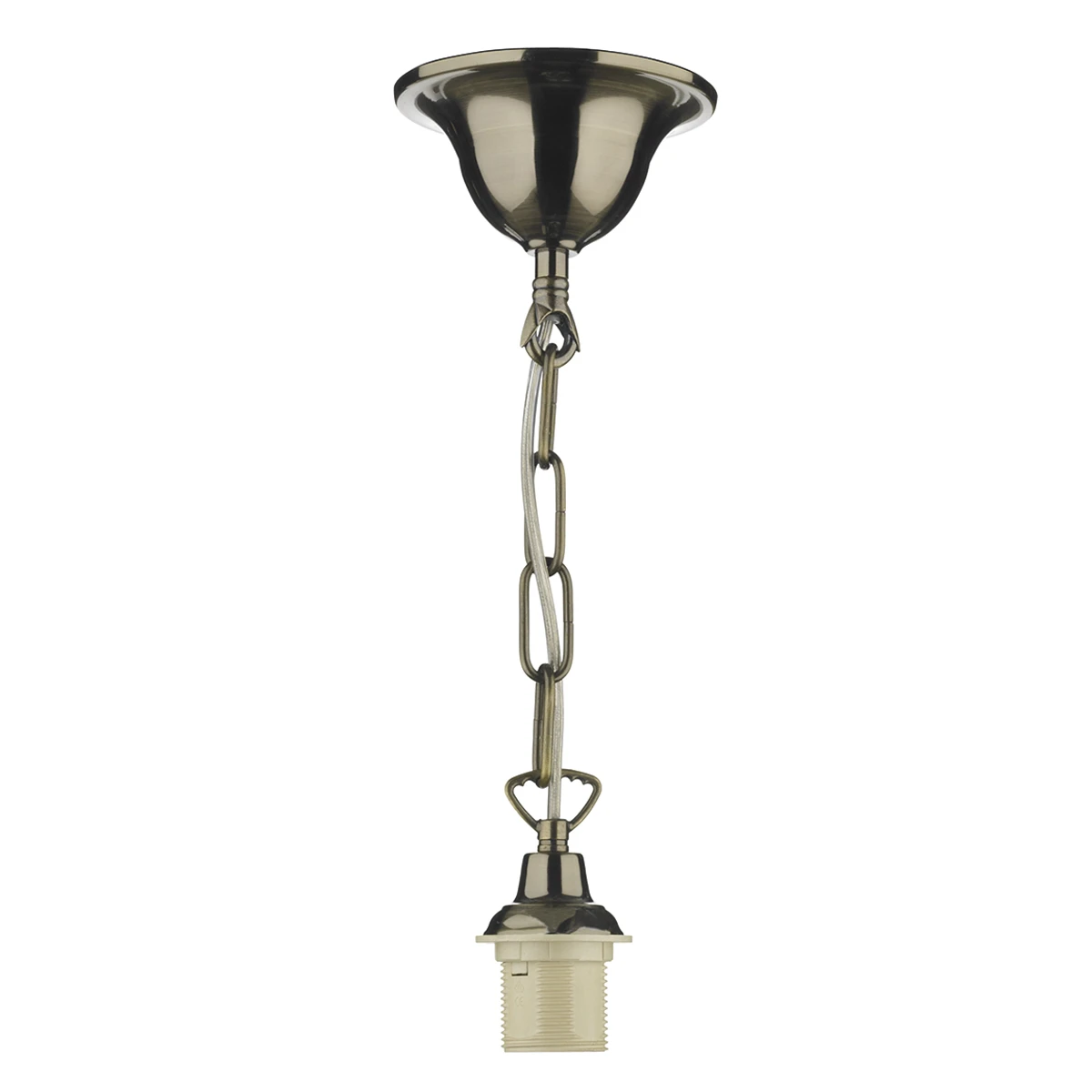 1 Light Single Suspension Complete with 50cm Chain Antique Brass | Washington Lighting and Interiors 1 Light Single Suspension Complete with 50cm Chain Antique Brass | Washington Lighting and Interiors
