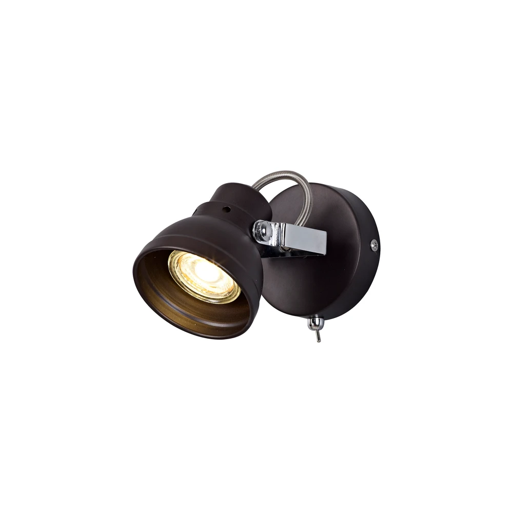 Talbot Adjustable Switched Spotlight 1 X Gu10 max 10w Led Oiled Bronzepolished Chrome | Washington Lighting and Interiors Talbot Adjustable Switched Spotlight 1 X Gu10 max 10w Led Oiled Bronzepolished Chrome | Washington Lighting and Interiors