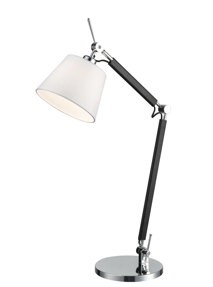 Modern Chrome and Matt Black Adjustable Table Lamp | Washington Lighting and Interiors Modern Chrome and Matt Black Adjustable Table Lamp | Washington Lighting and Interiors
