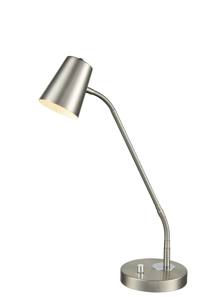 Modern Satin Nickel Flex Arm Desk Lamp | Washington Lighting and Interiors Modern Satin Nickel Flex Arm Desk Lamp | Washington Lighting and Interiors