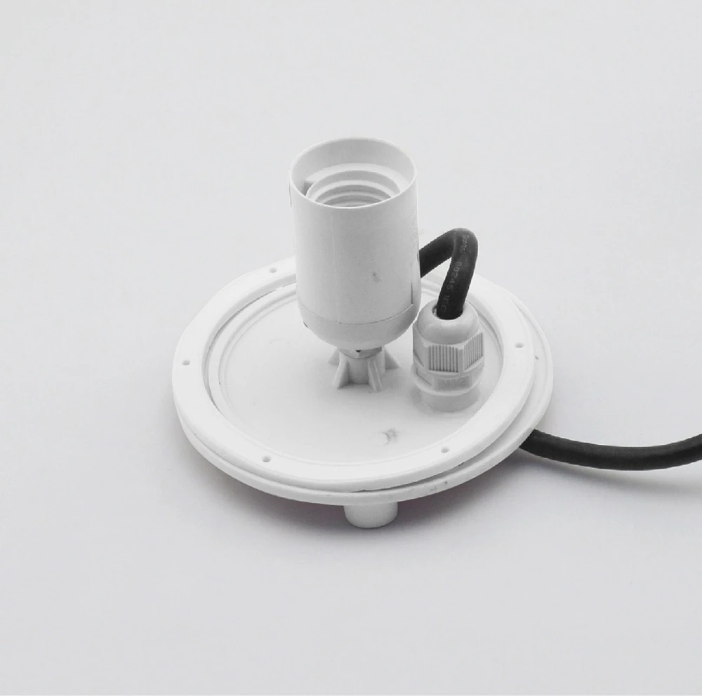 E27 Plate 1 Light Outdoor Ip44 Supplied with 5m Cable White | Washington Lighting and Interiors E27 Plate 1 Light Outdoor Ip44 Supplied with 5m Cable White | Washington Lighting and Interiors