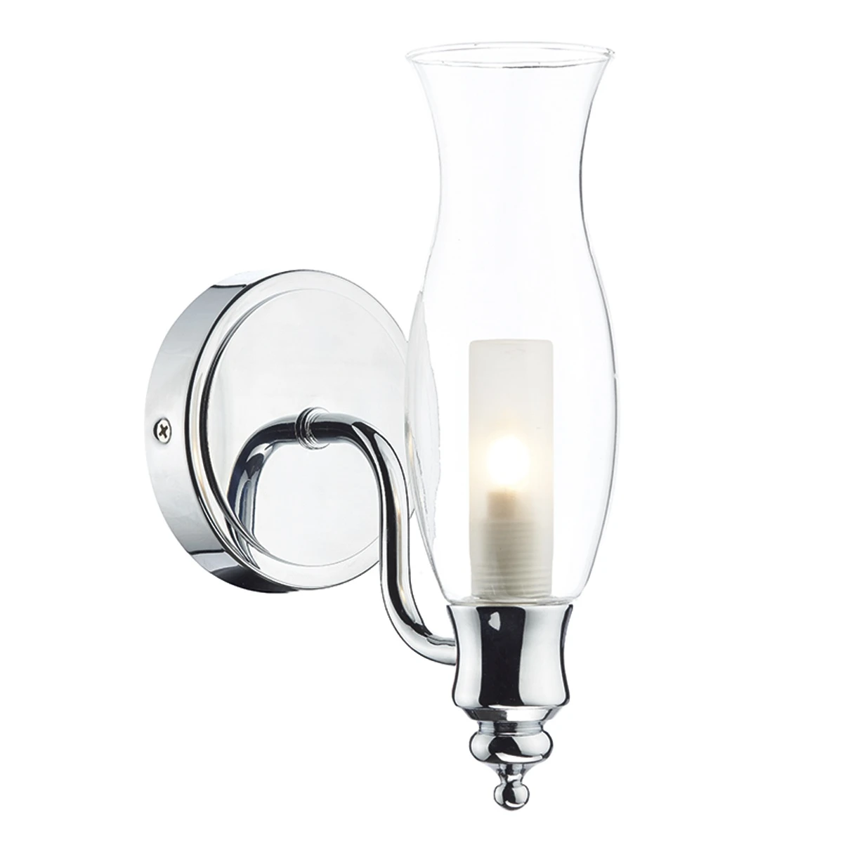 Single Light Wall Bracket in Polished Chrome | Washington Lighting and Interiors Single Light Wall Bracket in Polished Chrome | Washington Lighting and Interiors