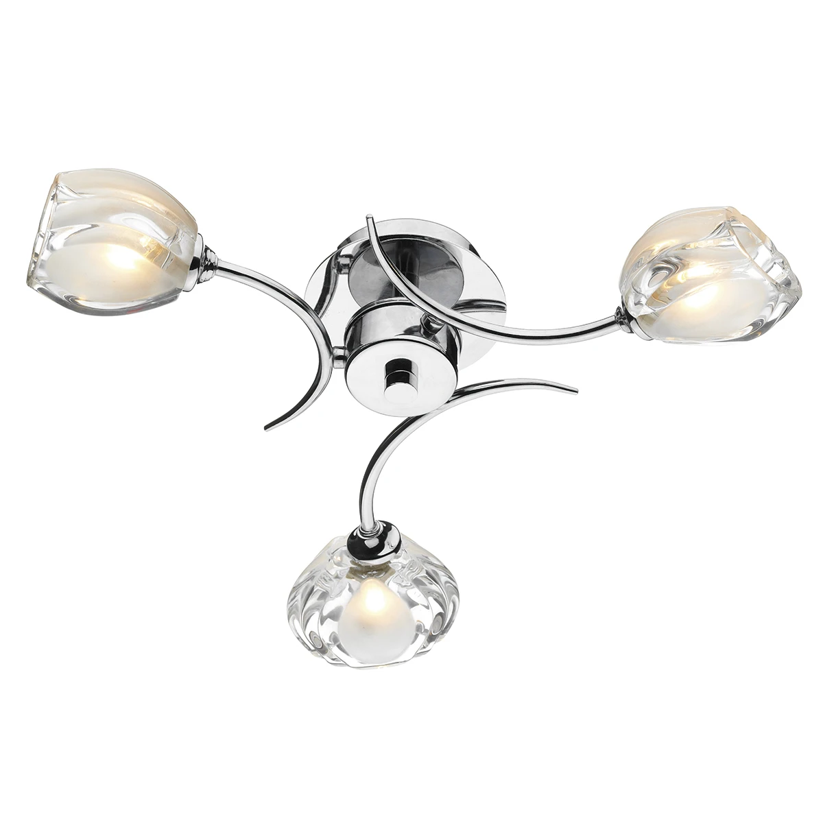 3 Light Semi-flush Mounted with Clear Glass Shades | Washington Lighting and Interiors 3 Light Semi flush Mounted with Clear Glass Shades | Washington Lighting and Interiors